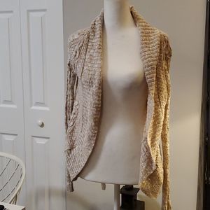 MOD cream and tan long sleeve sweater, S